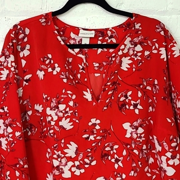 Ava and Viv Size 2X Red Tunic - Picture 2 of 5